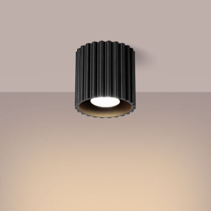 Bodové svítidlo AURA 1xGU10/10W/230V pr. 10 cm černá