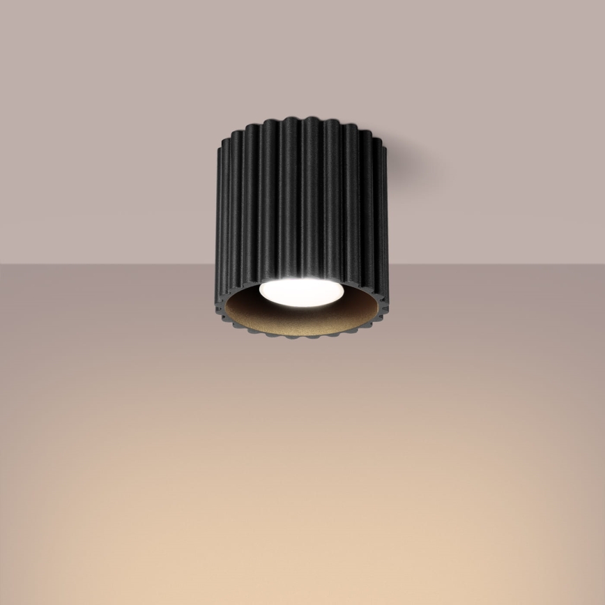 Bodové svítidlo AURA 1xGU10/10W/230V pr. 10 cm černá