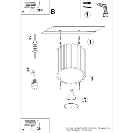 Bodové svítidlo AURA 1xGU10/10W/230V pr. 10 cm černá