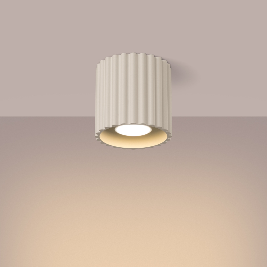 Bodové svítidlo AURA 1xGU10/10W/230V pr. 10 cm krémová
