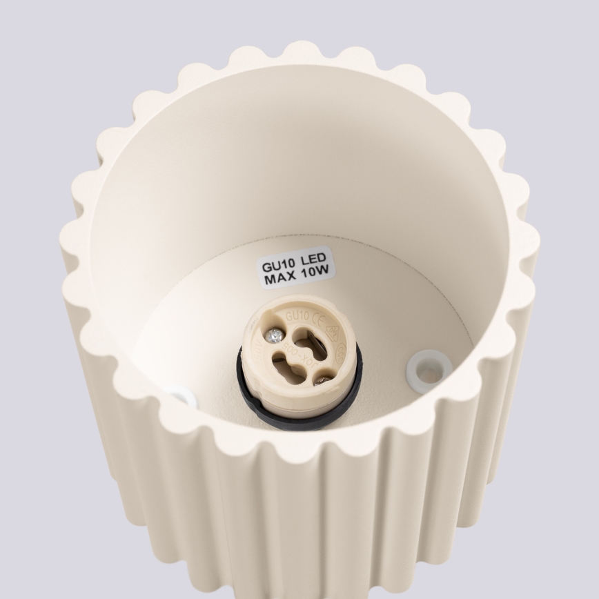 Bodové svítidlo AURA 1xGU10/10W/230V pr. 10 cm krémová