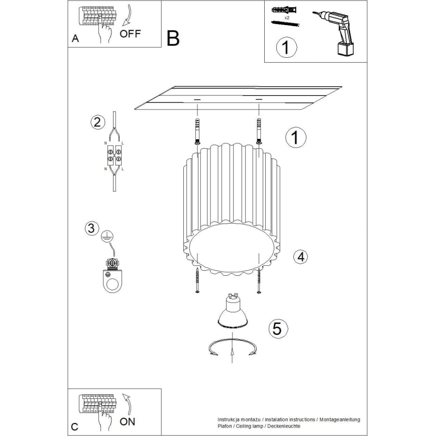 Bodové svítidlo AURA 1xGU10/10W/230V pr. 10 cm krémová