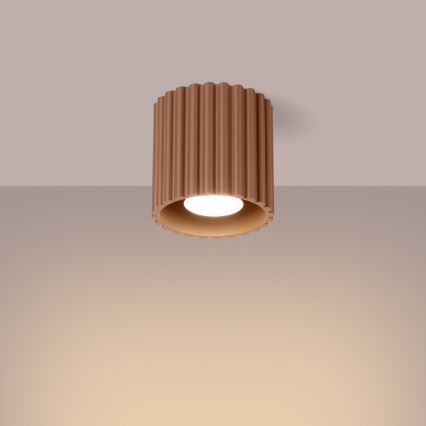 Bodové svítidlo AURA 1xGU10/10W/230V pr. 10 cm hnědá