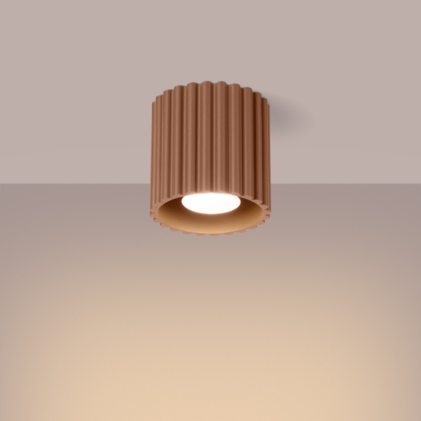 Bodové svítidlo AURA 1xGU10/10W/230V pr. 10 cm hnědá