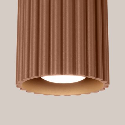 Bodové svítidlo AURA 1xGU10/10W/230V pr. 10 cm hnědá