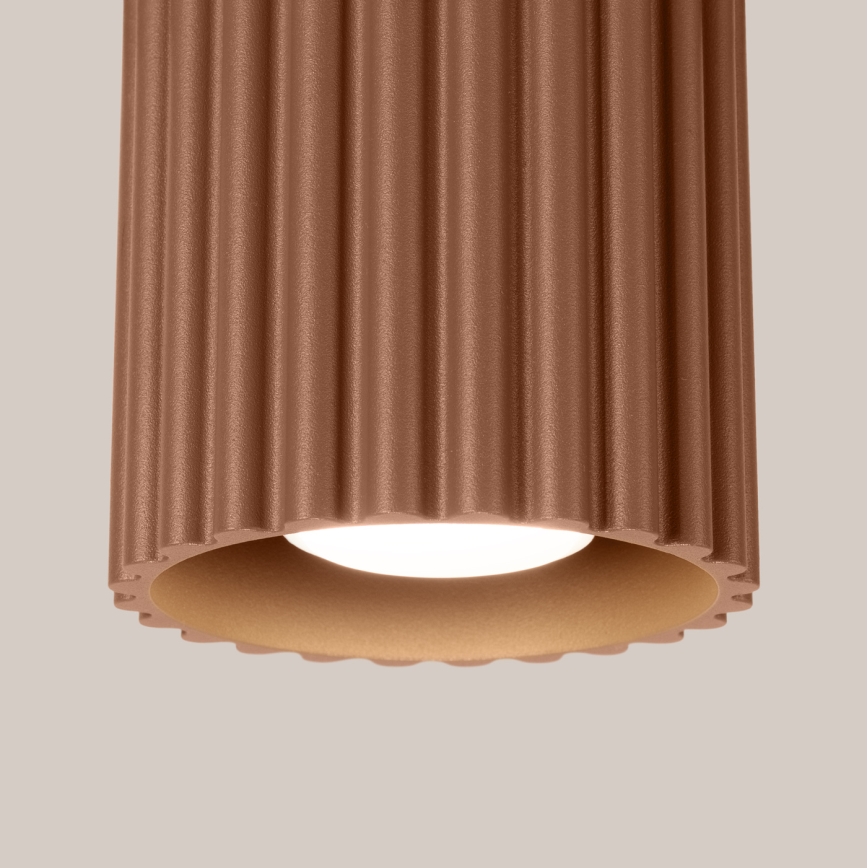 Bodové svítidlo AURA 1xGU10/10W/230V pr. 10 cm hnědá