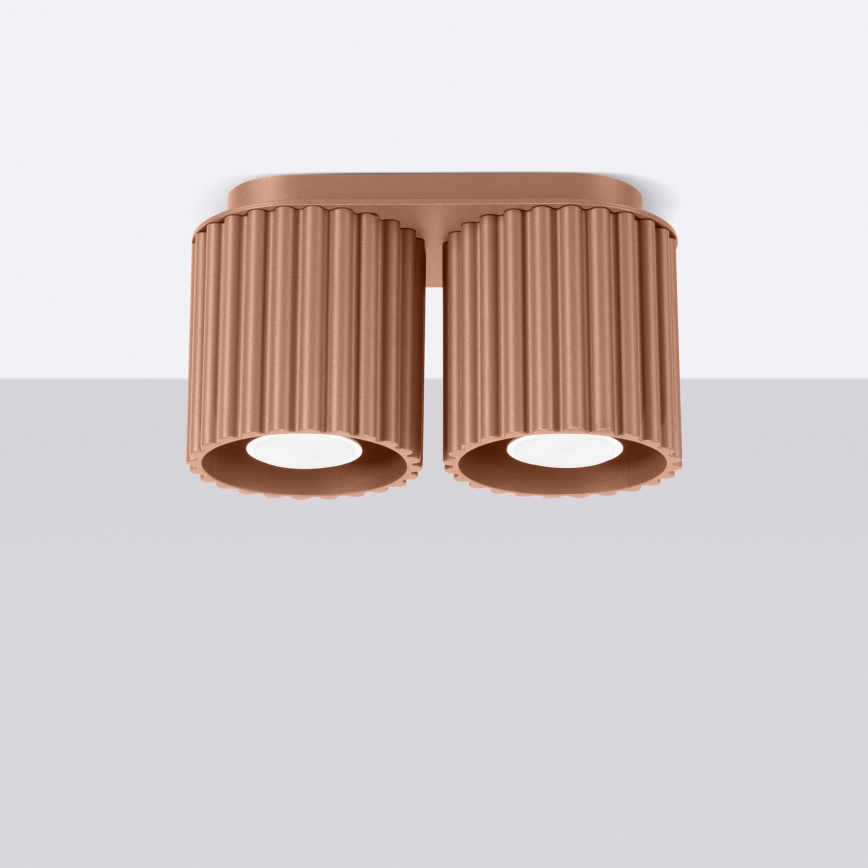 Bodové svítidlo AURA 2xGU10/10W/230V hnědá