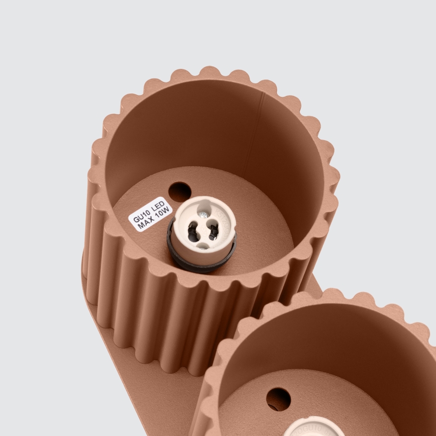 Bodové svítidlo AURA 2xGU10/10W/230V hnědá