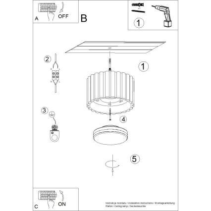 Bodové svítidlo AURA 1xGX53/10W/230V pr. 10 cm hnědá