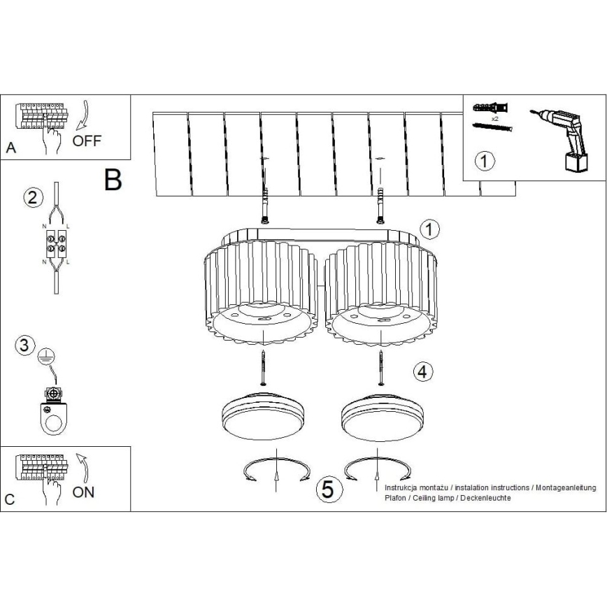 Bodové svítidlo AURA 2xGX53/10W/230V hnědá