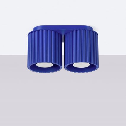 Bodové svítidlo AURA 2xGU10/10W/230V modrá