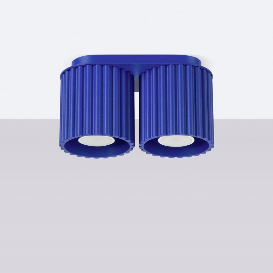 Bodové svítidlo AURA 2xGU10/10W/230V modrá