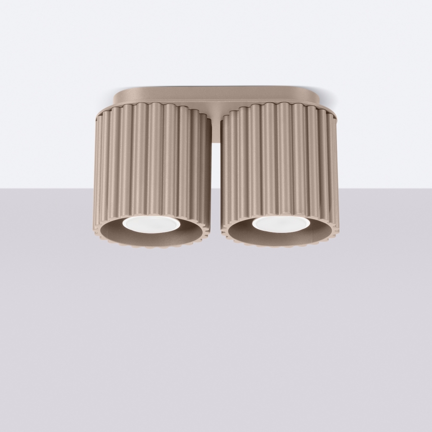 Bodové svítidlo AURA 2xGU10/10W/230V taupe