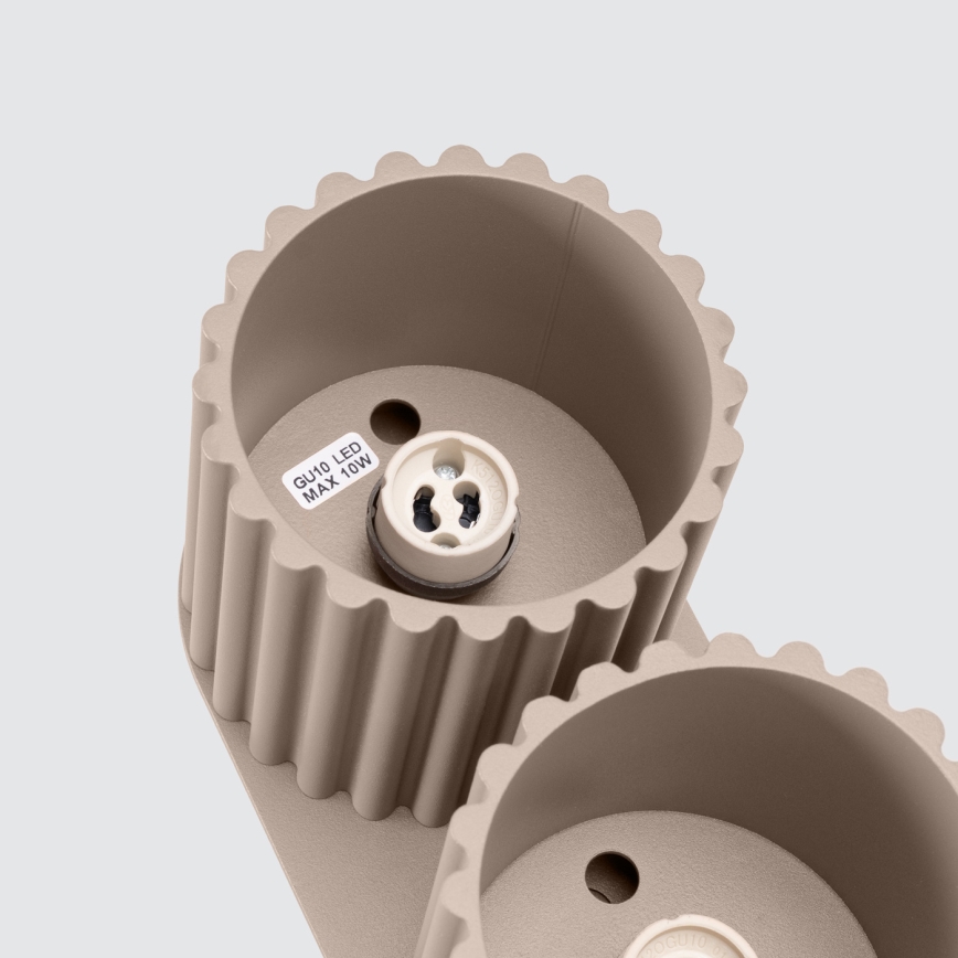 Bodové svítidlo AURA 2xGU10/10W/230V taupe