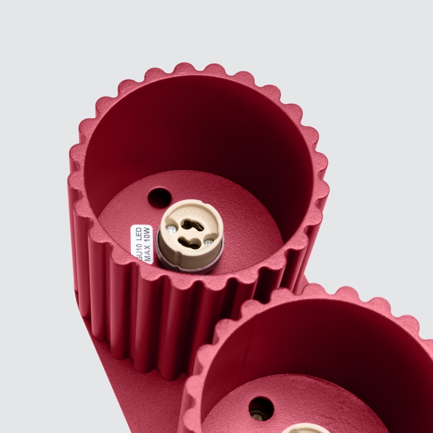 Bodové svítidlo AURA 2xGU10/10W/230V červená