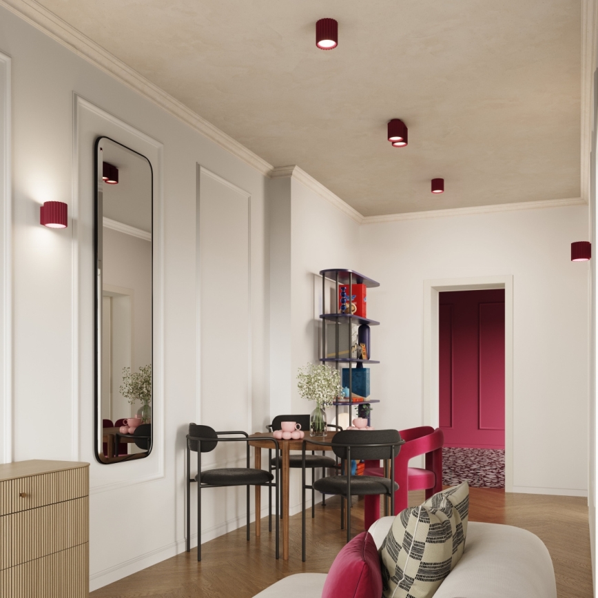 Nástěnné svítidlo AURA 1xG9/10W/230V červená