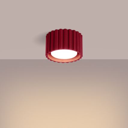 Bodové svítidlo AURA 1xGX53/10W/230V pr. 10 cm červená