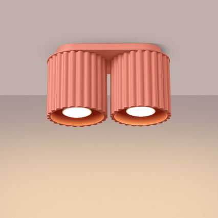 Bodové svítidlo AURA 2xGU10/10W/230V růžová