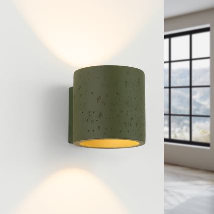 Nástěnné bodové svítidlo ORBIS 1xG9/8W/230V beton/zelená