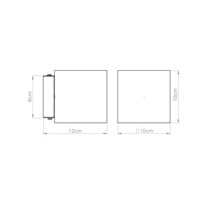 Nástěnné bodové svítidlo ORBIS 1xG9/8W/230V beton/zelená