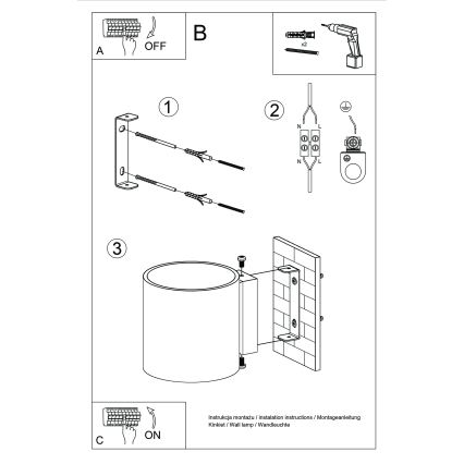 Nástěnné bodové svítidlo ORBIS 1xG9/8W/230V beton/zelená