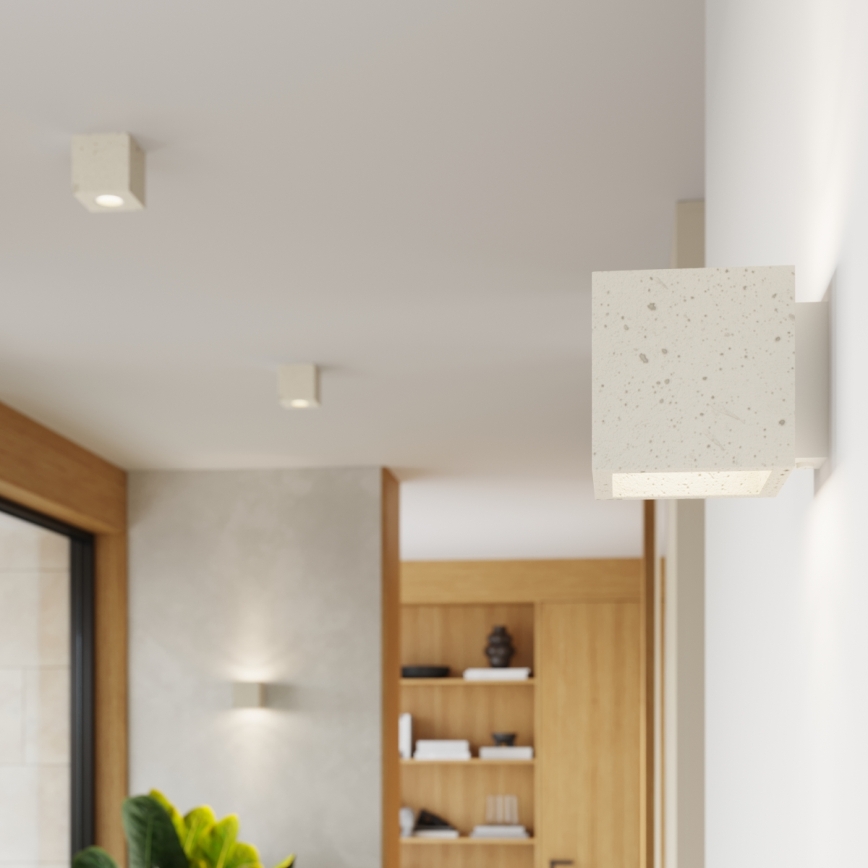 Nástěnné bodové svítidlo QUAD 1xG9/8W/230V beton/krémová