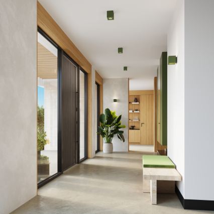 Bodové svítidlo QUAD 1xGU10/10W/230V beton/zelená