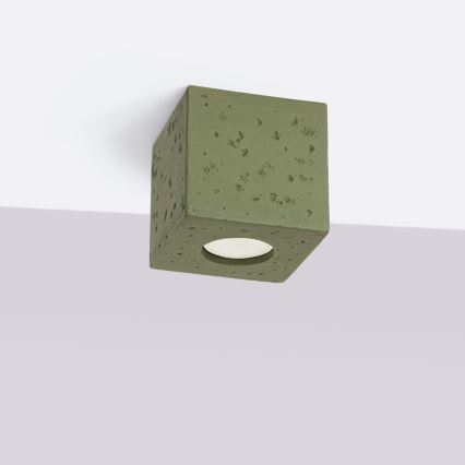 Bodové svítidlo QUAD 1xGU10/10W/230V beton/zelená