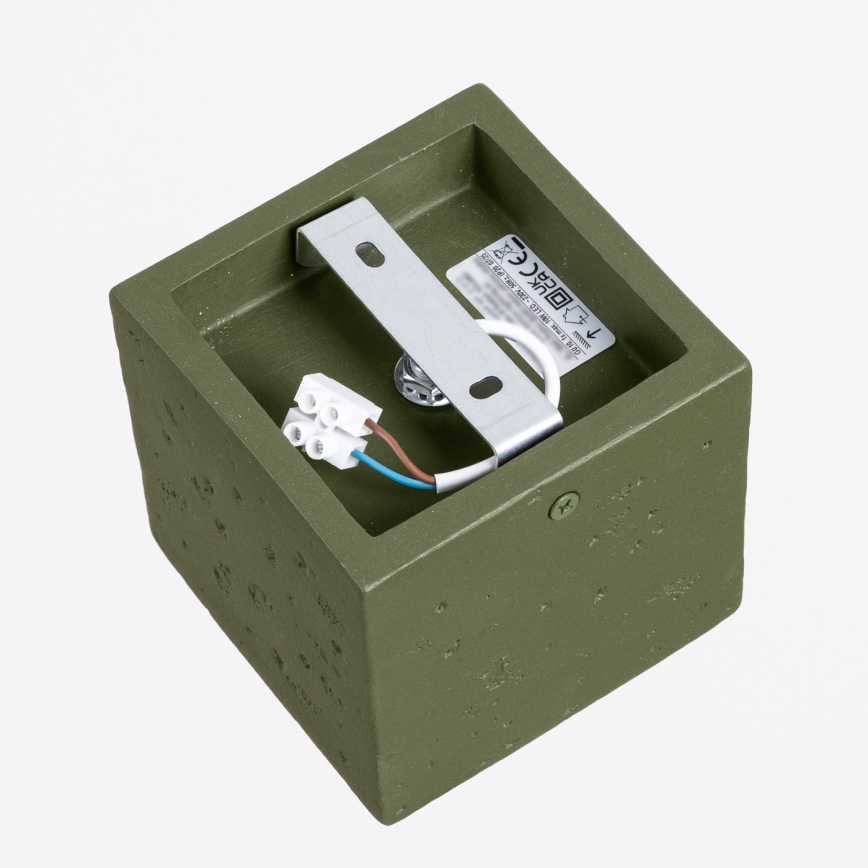 Bodové svítidlo QUAD 1xGU10/10W/230V beton/zelená