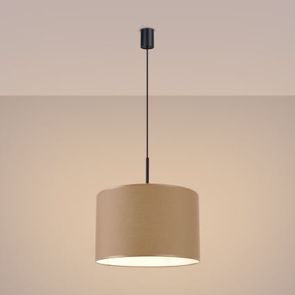 Lustr na lanku NEVIA 1xE27/15W/230V pr. 40 cm taupe