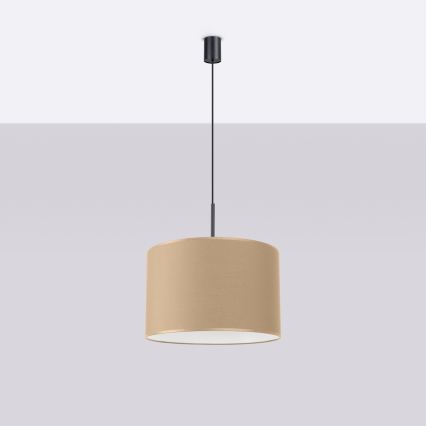 Lustr na lanku NEVIA 1xE27/15W/230V pr. 40 cm taupe