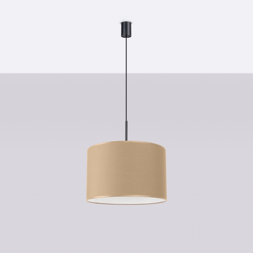 Lustr na lanku NEVIA 1xE27/15W/230V pr. 40 cm taupe