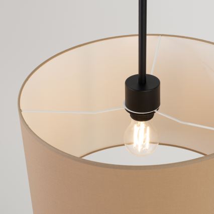 Lustr na lanku NEVIA 1xE27/15W/230V pr. 40 cm taupe