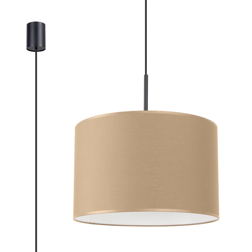 Lustr na lanku NEVIA 1xE27/15W/230V pr. 40 cm taupe