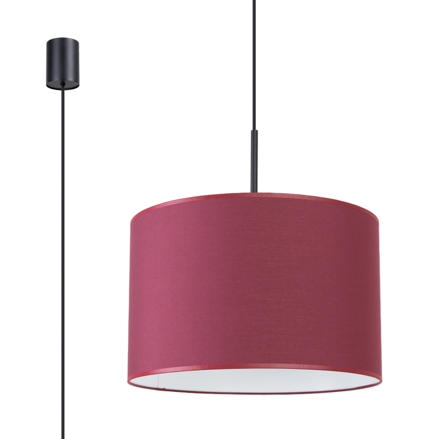 Lustr na lanku NEVIA 1xE27/15W/230V pr. 40 cm červená