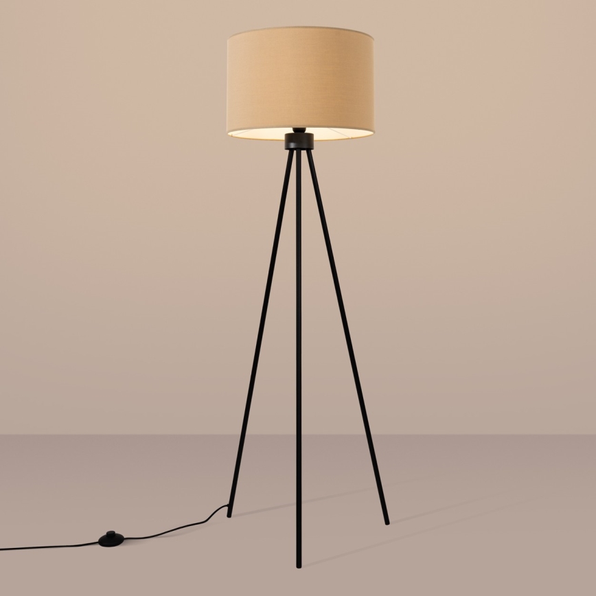Stojací lampa NEVIA 1xE27/15W/230V taupe