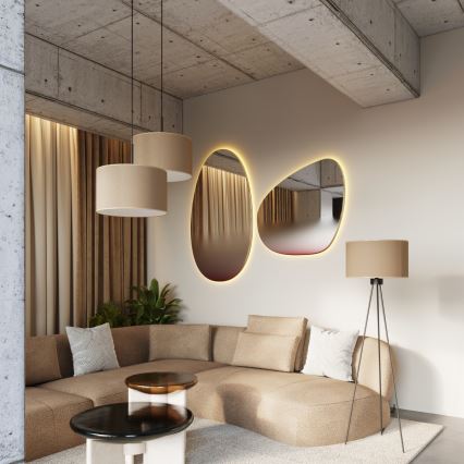 Stojací lampa NEVIA 1xE27/15W/230V taupe