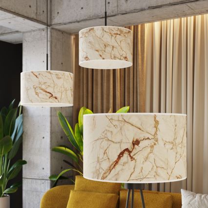 Stojací lampa NEVIA 1xE27/15W/230V béžová/dekor mramoru