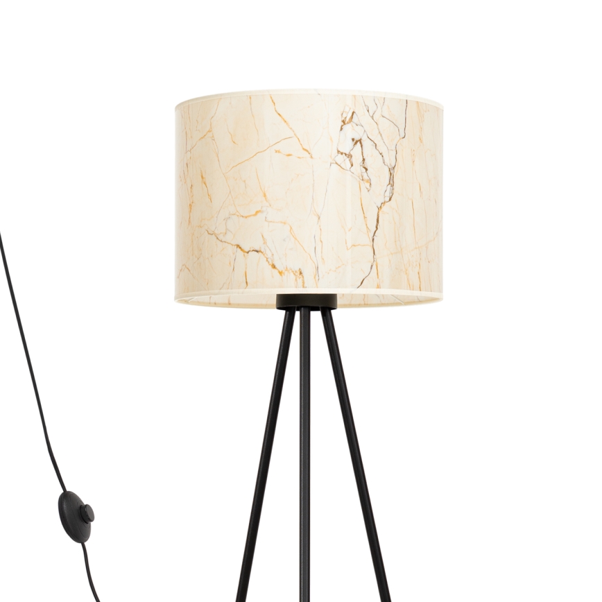 Stojací lampa NEVIA 1xE27/15W/230V béžová/dekor mramoru