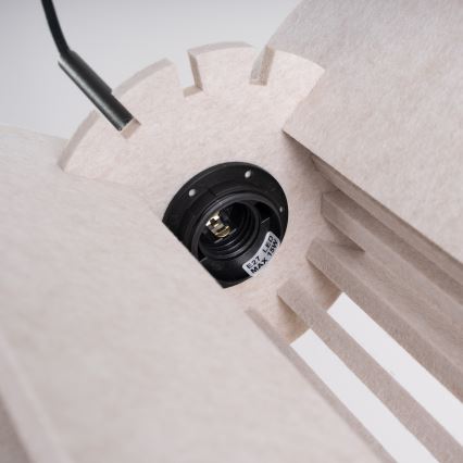 Lustr na lanku MULA 1xE27/15W/230V pr. 27 cm krémová