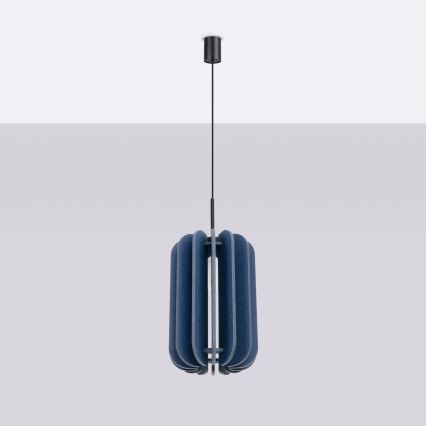 Lustr na lanku MULA 1xE27/15W/230V pr. 27 cm modrá