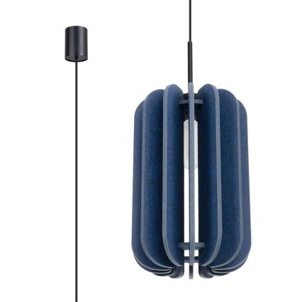 Lustr na lanku MULA 1xE27/15W/230V pr. 27 cm modrá
