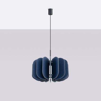 Lustr na lanku MULA 1xE27/15W/230V pr. 45 cm modrá