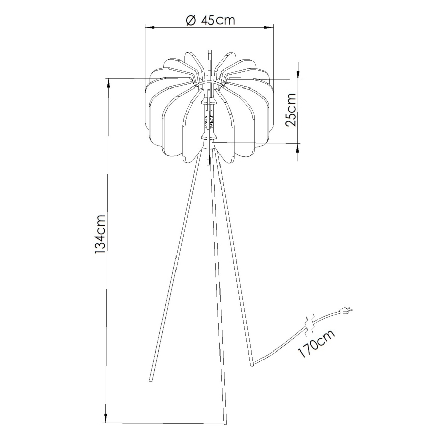 Stojací lampa MULA 1xE27/15W/230V modrá