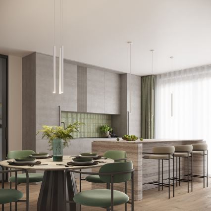 Lustr na lanku ARCHE 2xG9/8W/230V bílá