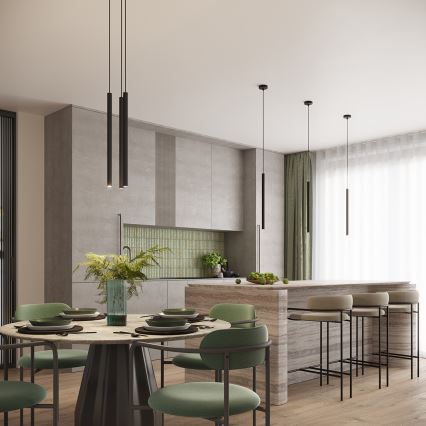 Lustr na lanku ARCHE 2xG9/8W/230V černá