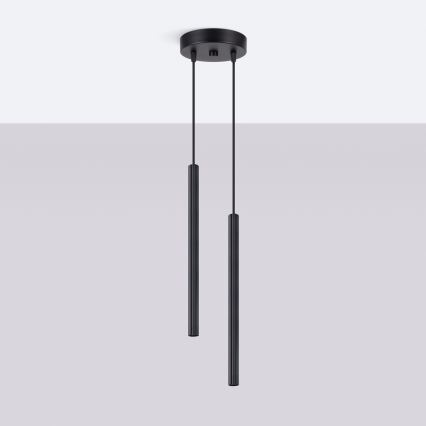 Lustr na lanku ARCHE 2xG9/8W/230V černá
