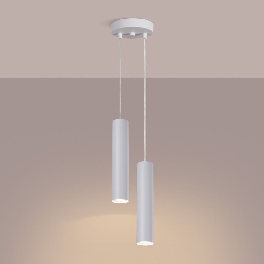 Lustr na lanku LAGOS 2xGU10/10W/230V bílá
