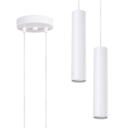 Lustr na lanku LAGOS 2xGU10/10W/230V bílá