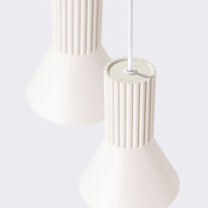 Lustr na lanku ESTRIA 3xE14/10W/230V pr. 30 cm krémová